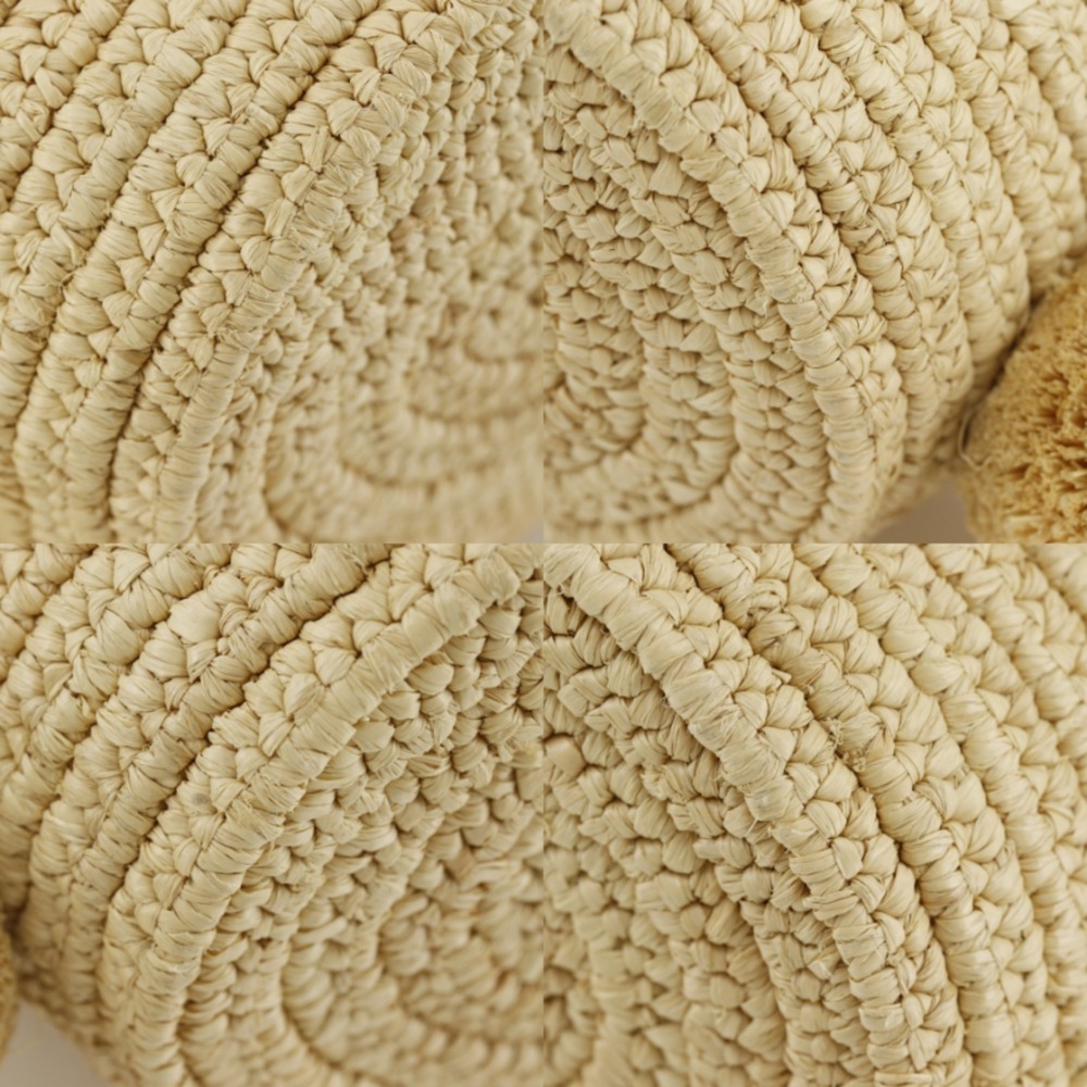 Loewe Bunny Basket Handbag, A223S17X01, Raffia x Calfskin, Made in Madagascar... - Picture 4 of 16